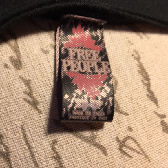 NWOT Free People black short flutter sleeve top S - Picture 5 of 7